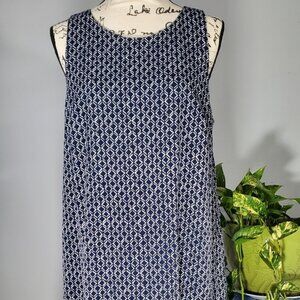 Lauren Ralph Lauren blue print, sleevless dress